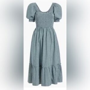 Hill House Blue Gingham Midi Dress